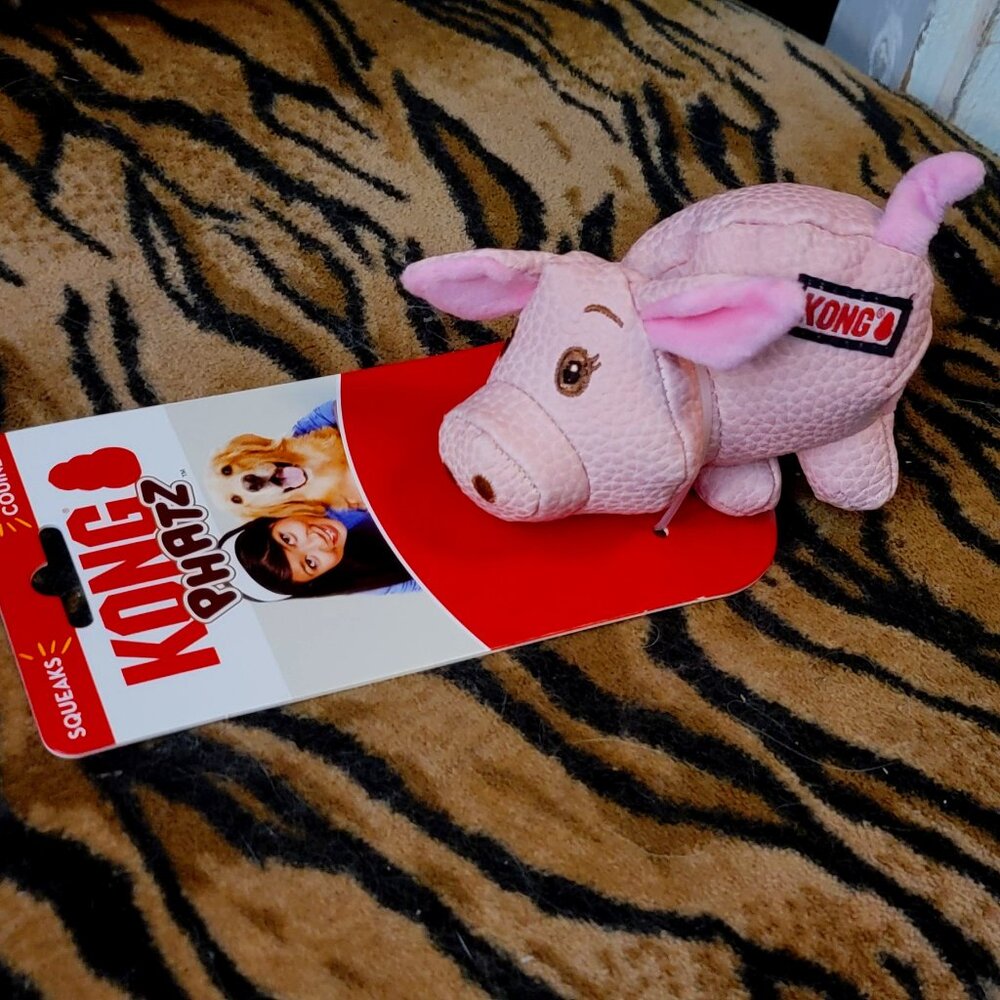 Kong Dog Puppy Phatz XSMALL Pig w Squeak New! Each